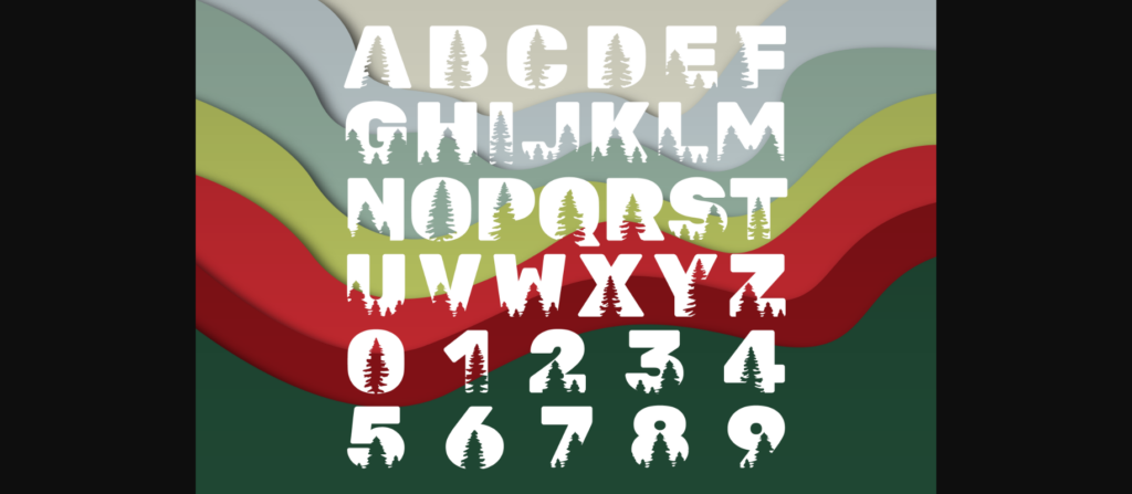 Christmas Tree Font Poster 4