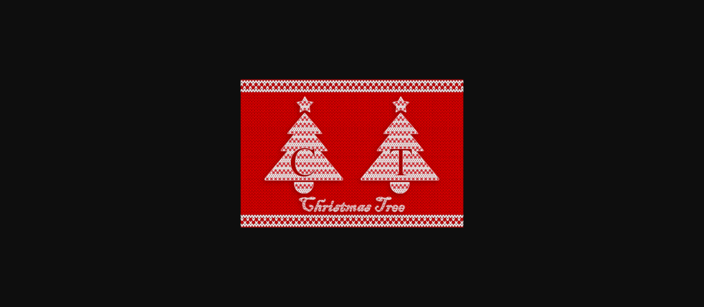 Christmas Tree Font Poster 1