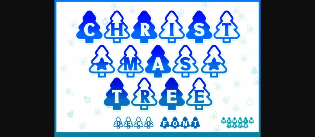 Christmas Tree Font Poster 3