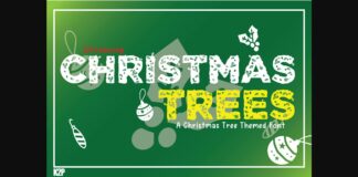 Christmas Trees Font Poster 1