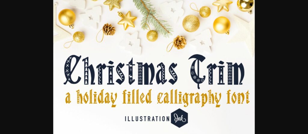 Christmas Trim Font Poster 3