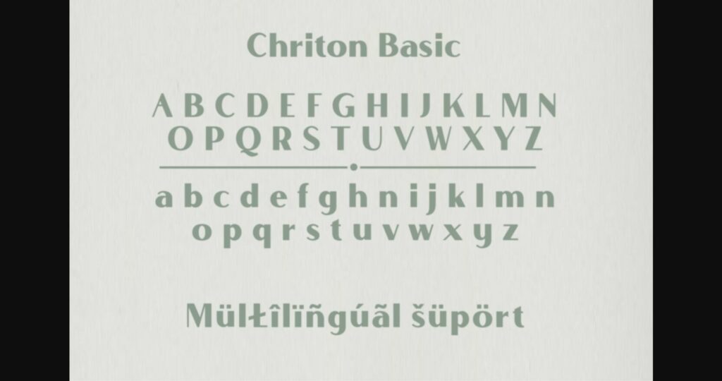 Chriton Basic Font Poster 7