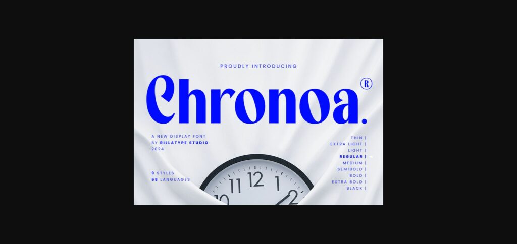 Chronoa Font Poster 1