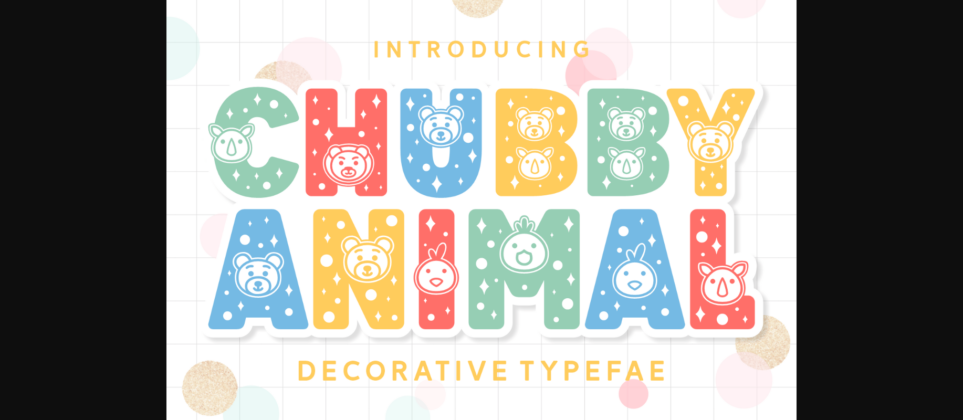 Chubby Animal Font Poster 3