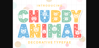 Chubby Animal Font Poster 1