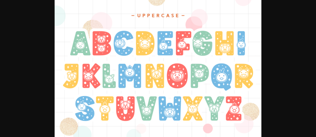 Chubby Animal Font Poster 8