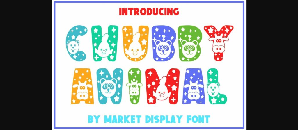 Chubby Animal Font Poster 3