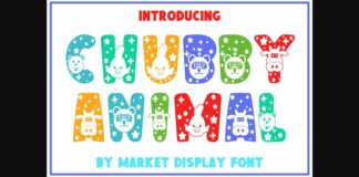 Chubby Animal Font Poster 1