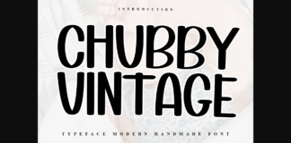 Chubby Vintage Font Poster 1