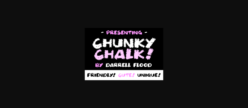 Chunky Chalk Font Poster 1