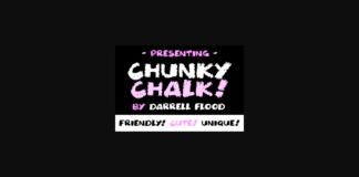 Chunky Chalk Font Poster 1