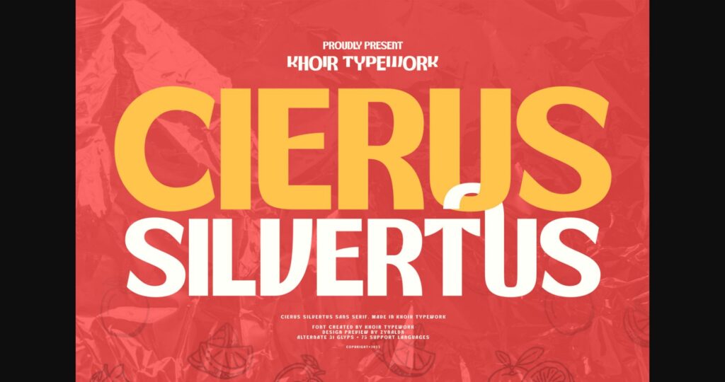 Cierus Font Poster 1