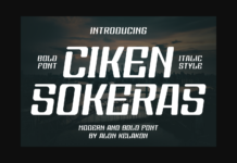 Ciken Sokeras Font Poster 1