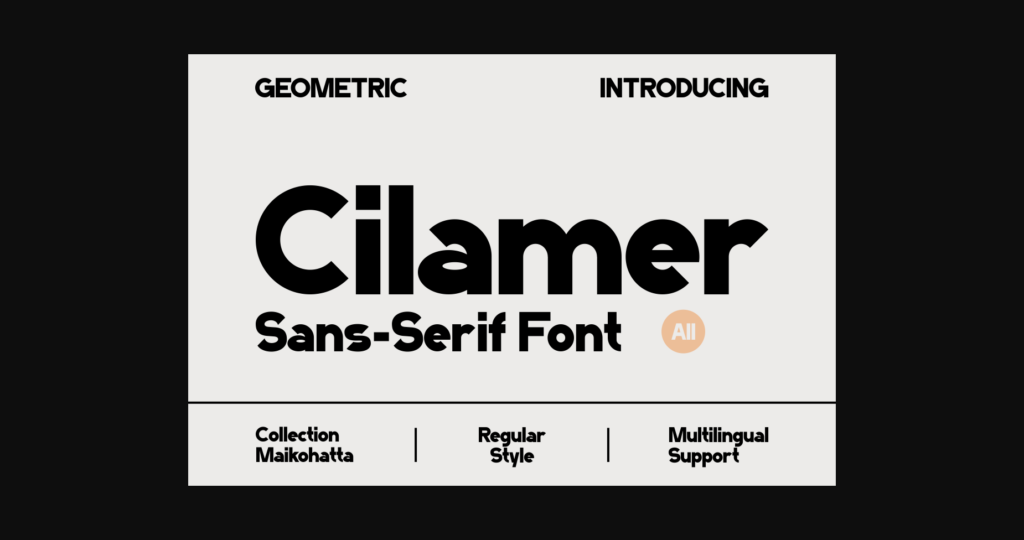 Cilamer Font Poster 1