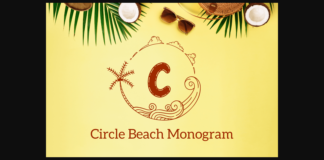 Circle Beach Monogram Font Poster 1