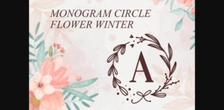Circle Flower Winter Font Poster 1