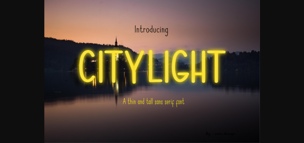 Citilight Font Poster 3