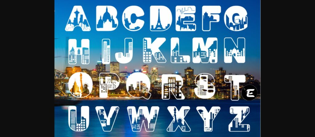 City Scapes Graphics Font Poster 1