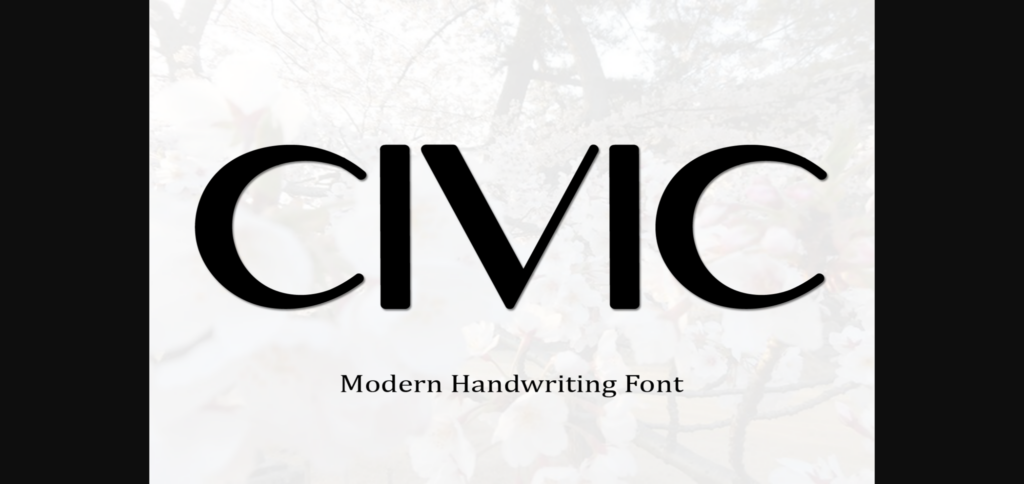 Civic Font Poster 1