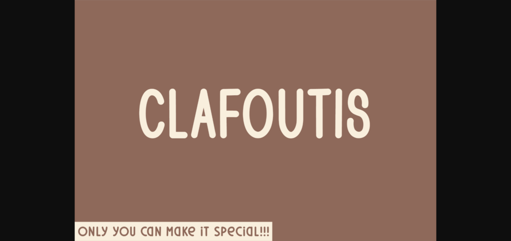 Clafoutis Font Poster 3