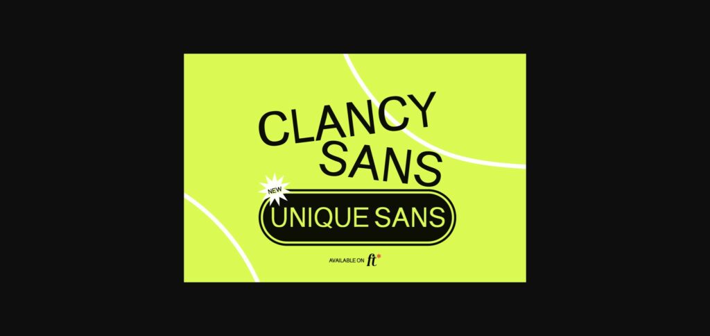 Clancy Font Poster 1