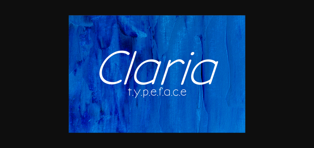 Claria Font Poster 3