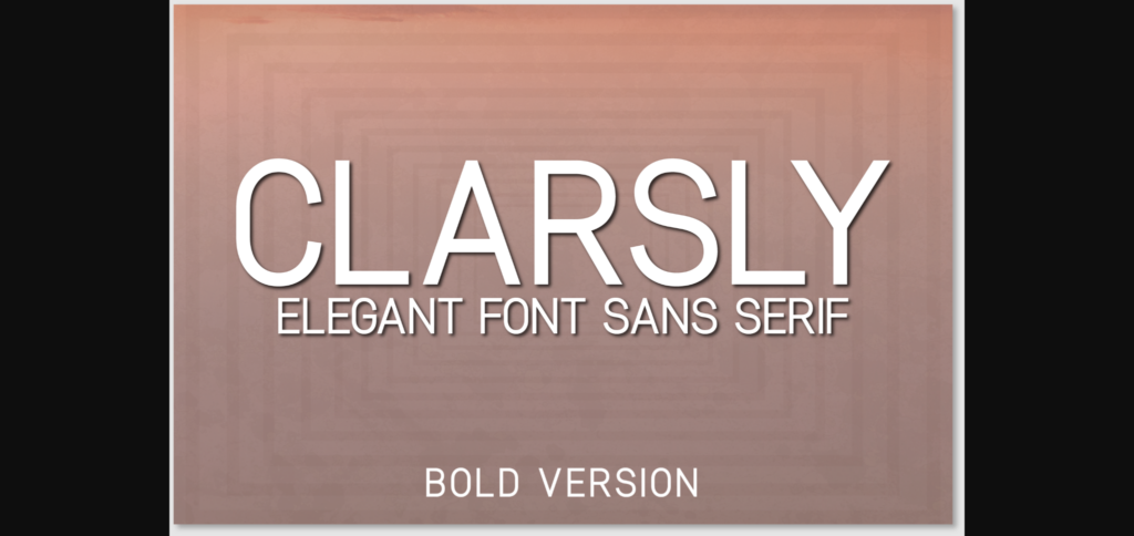 Clarsly Bold Font Poster 1