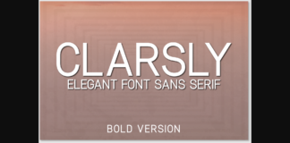 Clarsly Bold Font Poster 1