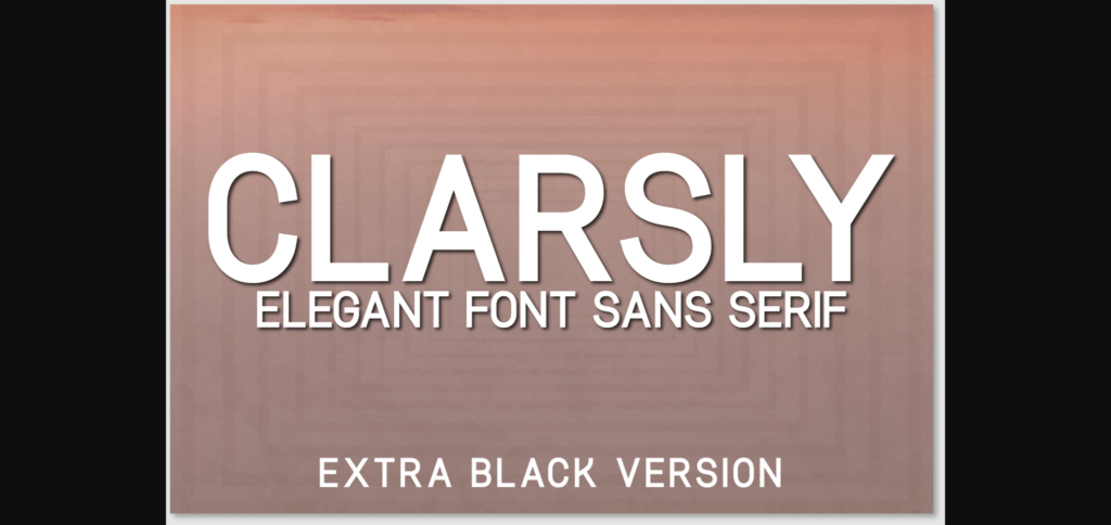 Clarsly Extra Black Font Poster 3