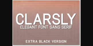 Clarsly Extra Black Font Poster 1