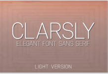 Clarsly Light Font Poster 1