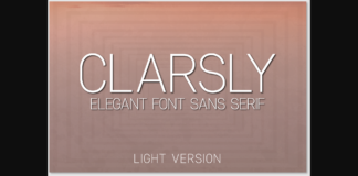 Clarsly Light Font Poster 1