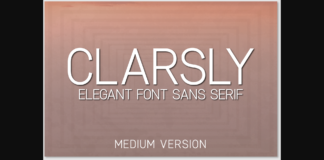 Clarsly Medium Font Poster 1