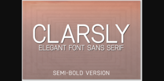 Clarsly Semi-Bold Font Poster 1