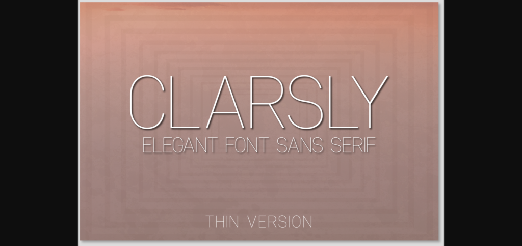 Clarsly Thin Font Poster 3