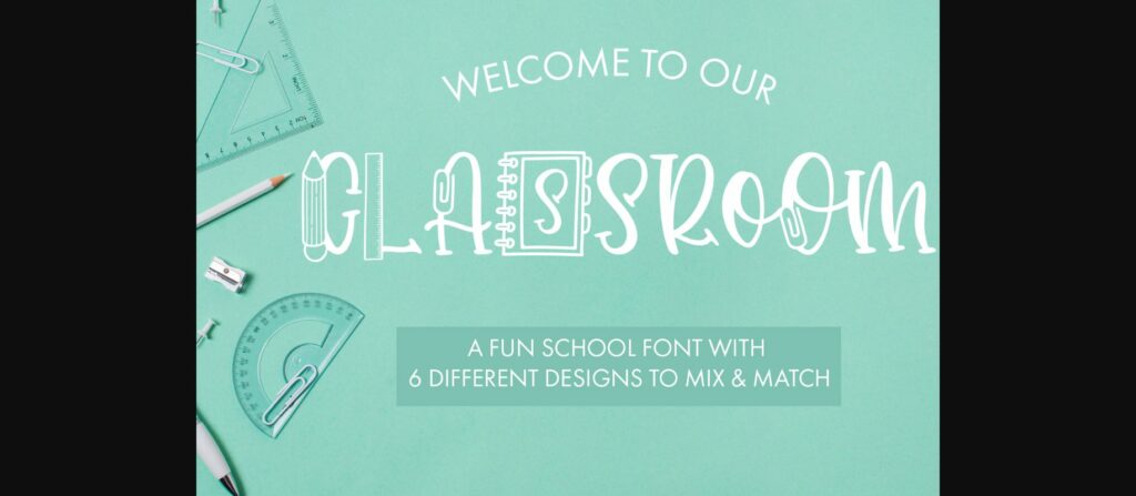 Classroom Font Poster 3