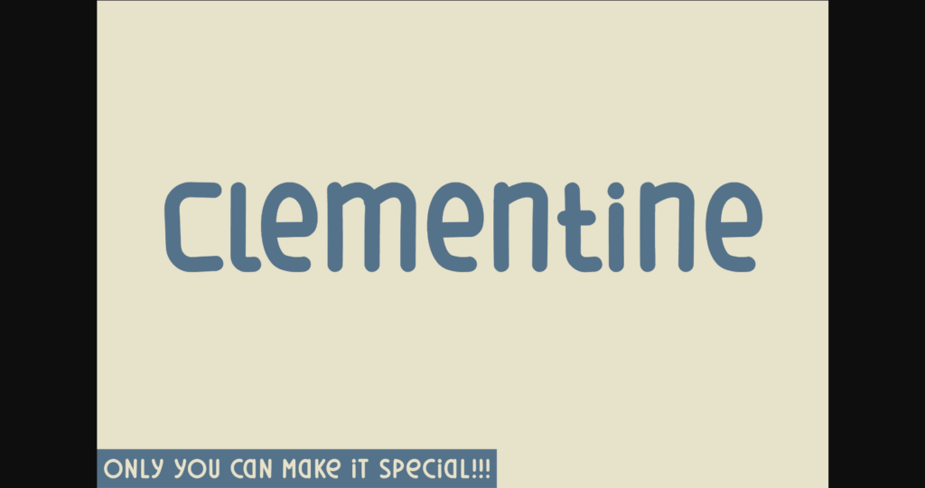 Clementine Font Poster 3