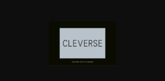 Cleverse Font Poster 1