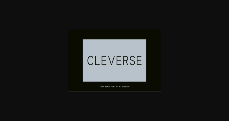 Cleverse Font Poster 1