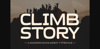 Climb Story Font Poster 1