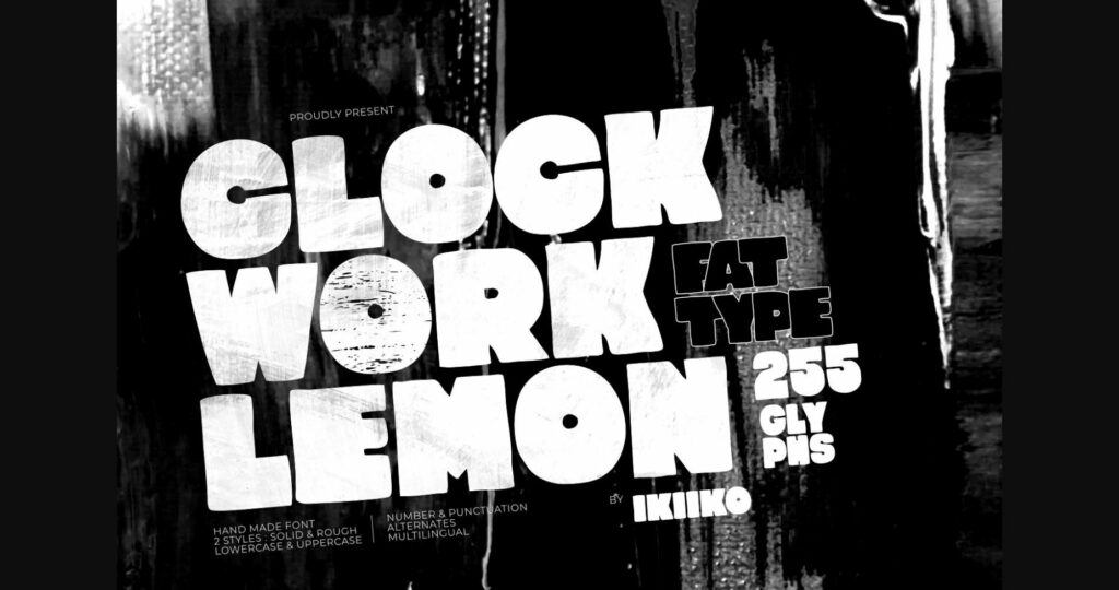 Clockwork Lemon Font Poster 1