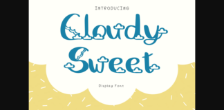 Cloudy Sweet Font Poster 1