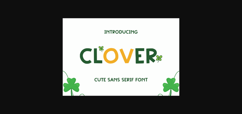 Clover Font Poster 3