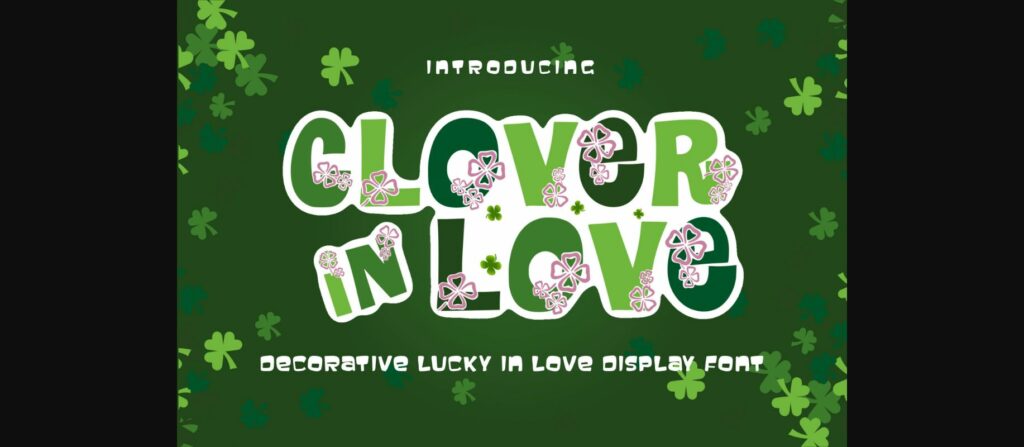 Clover in Love Font Poster 3