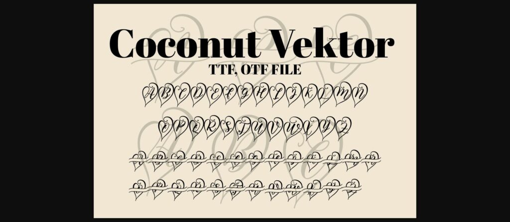 Coconut Vector Font Poster 3