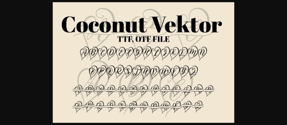 Coconut Vector Font Poster 3