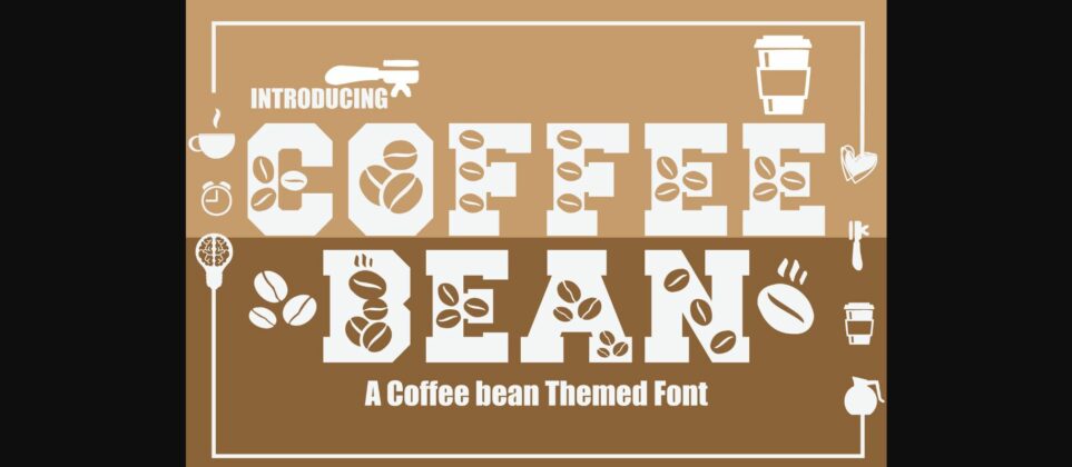 Coffee Bean Font Poster 3