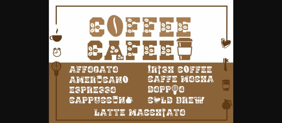 Coffee Bean Font Poster 7