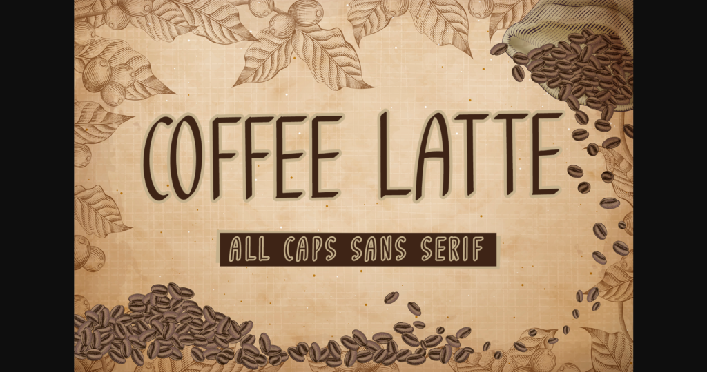 Coffee Latte Font Poster 3