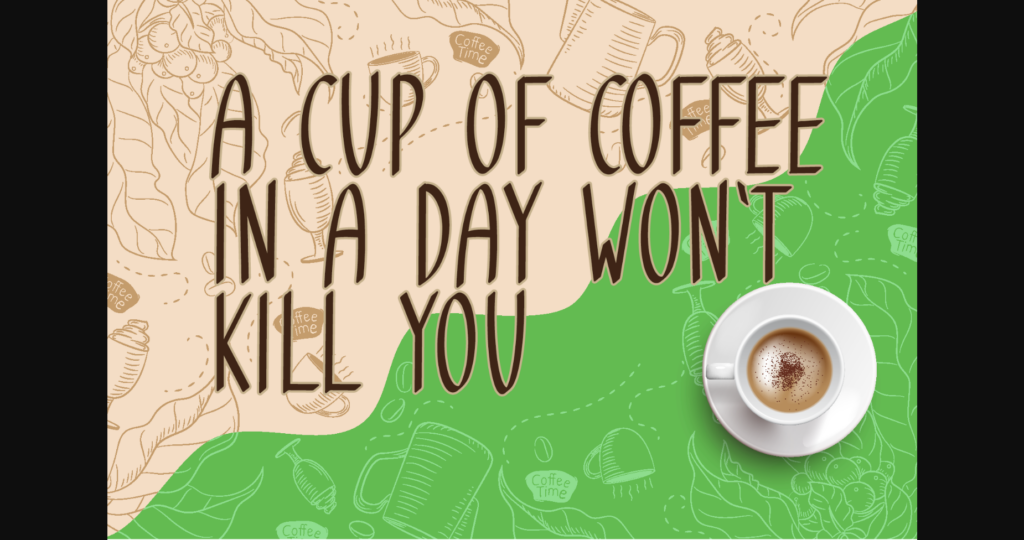 Coffee Latte Font Poster 4